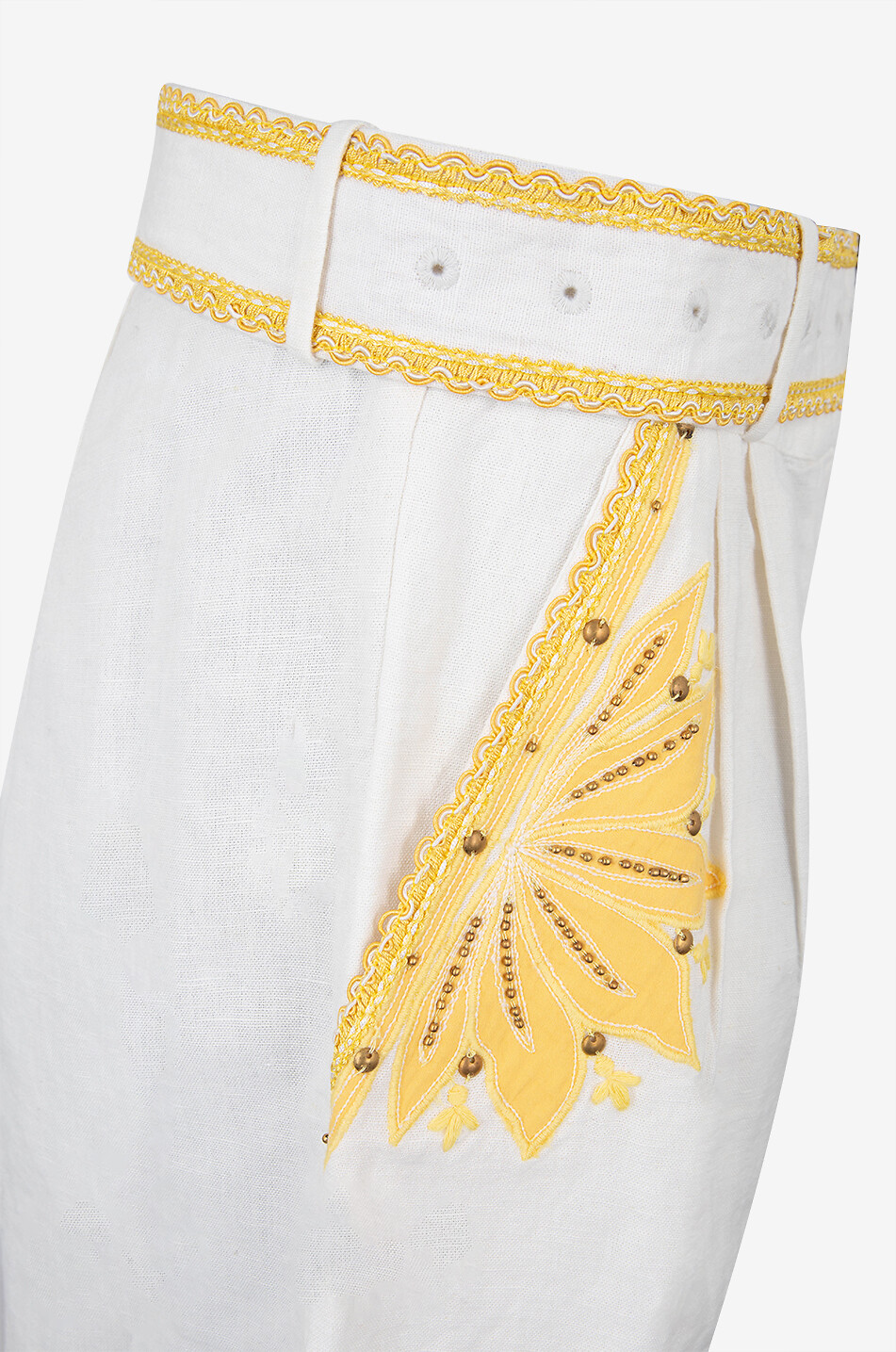 Bestickte Leinenmix-Shorts Love The Moment
