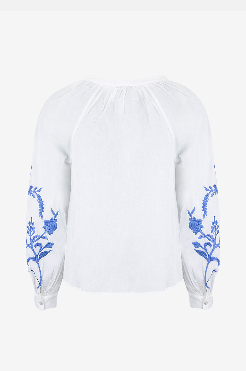 Besticktes Baumwollvoile-Top Marbella