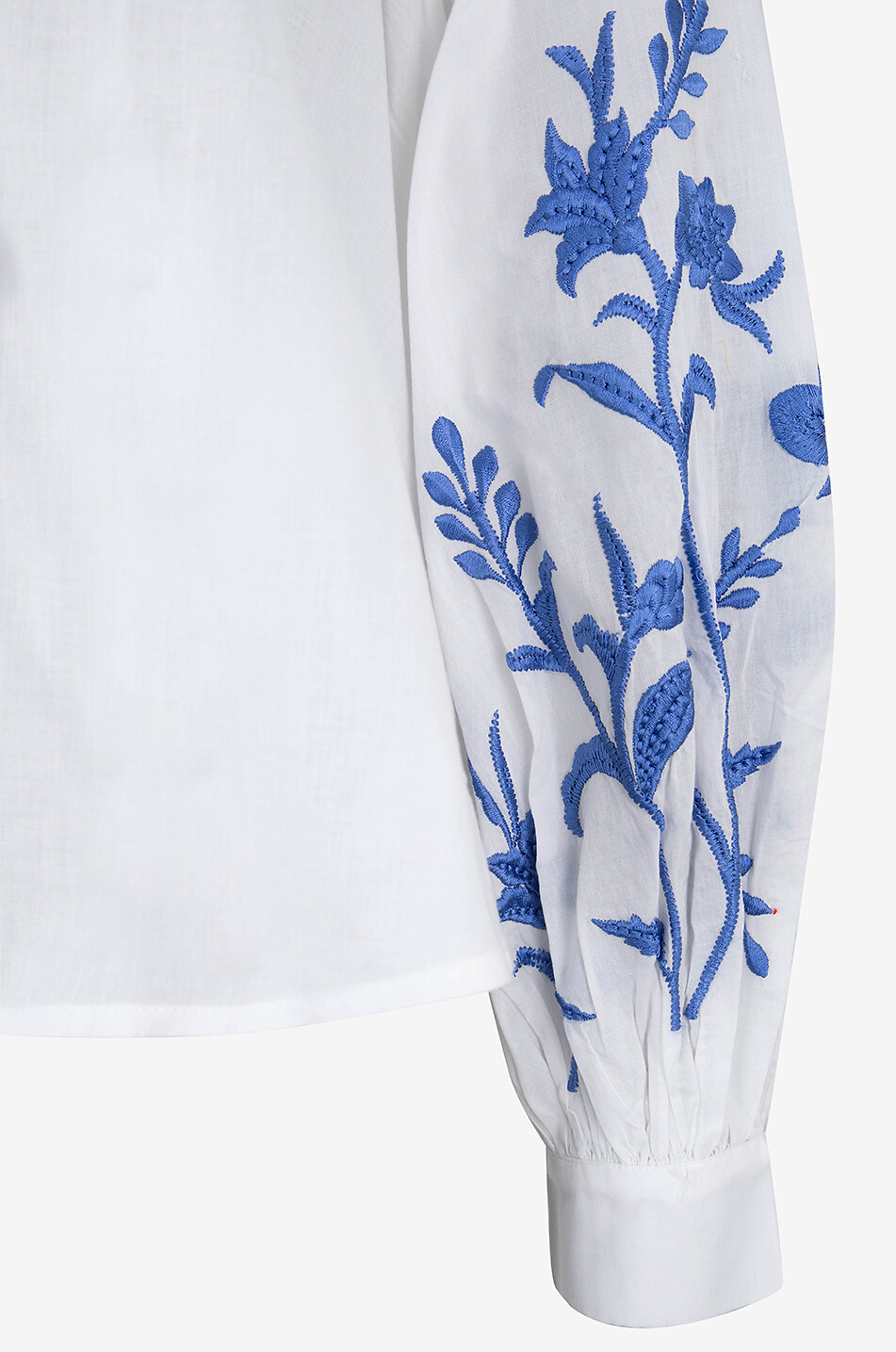 Besticktes Baumwollvoile-Top Marbella