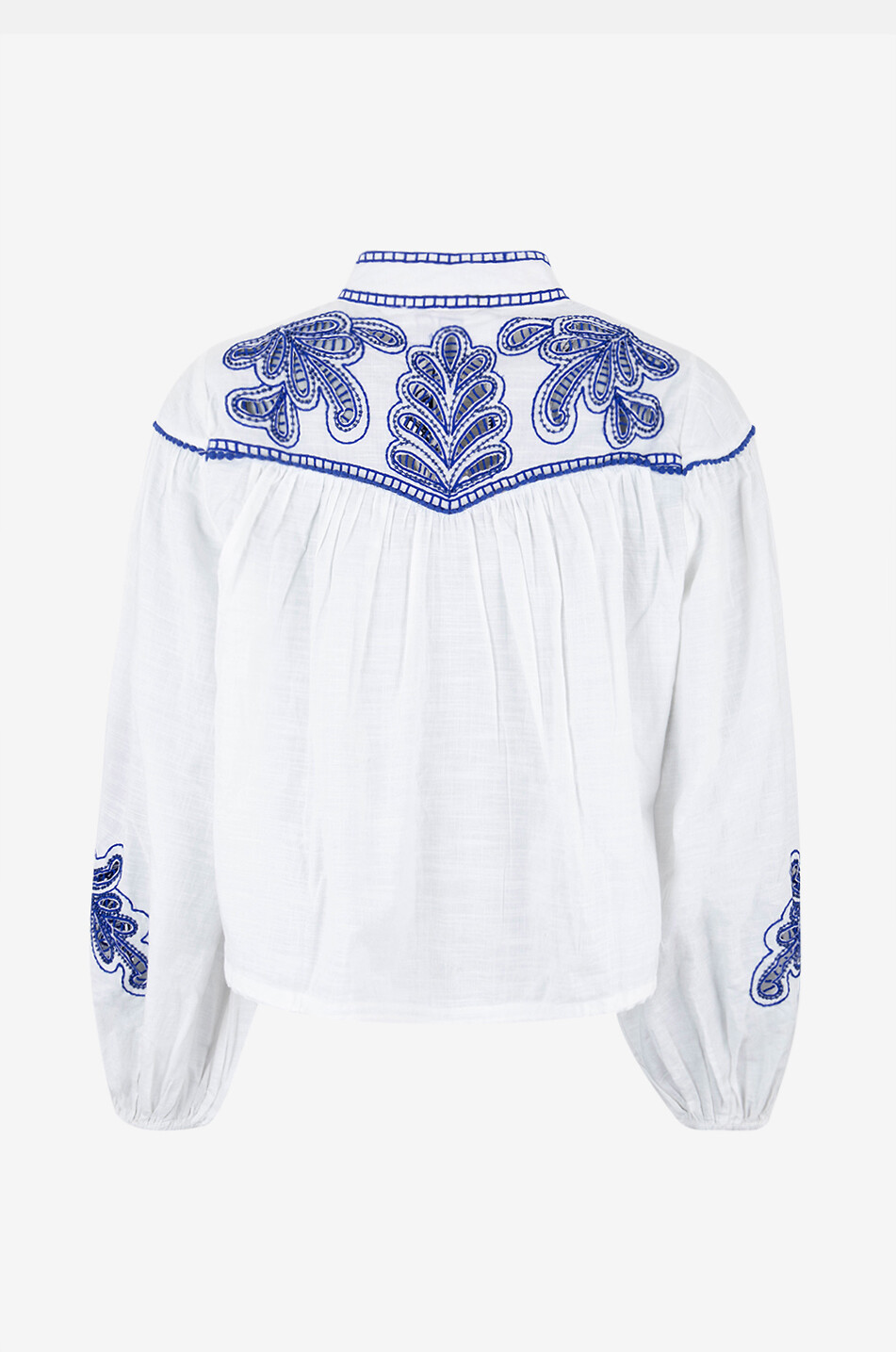SCARLETT POPPIES Zilleno cropped top with openwork embroideries Women WHITE 2