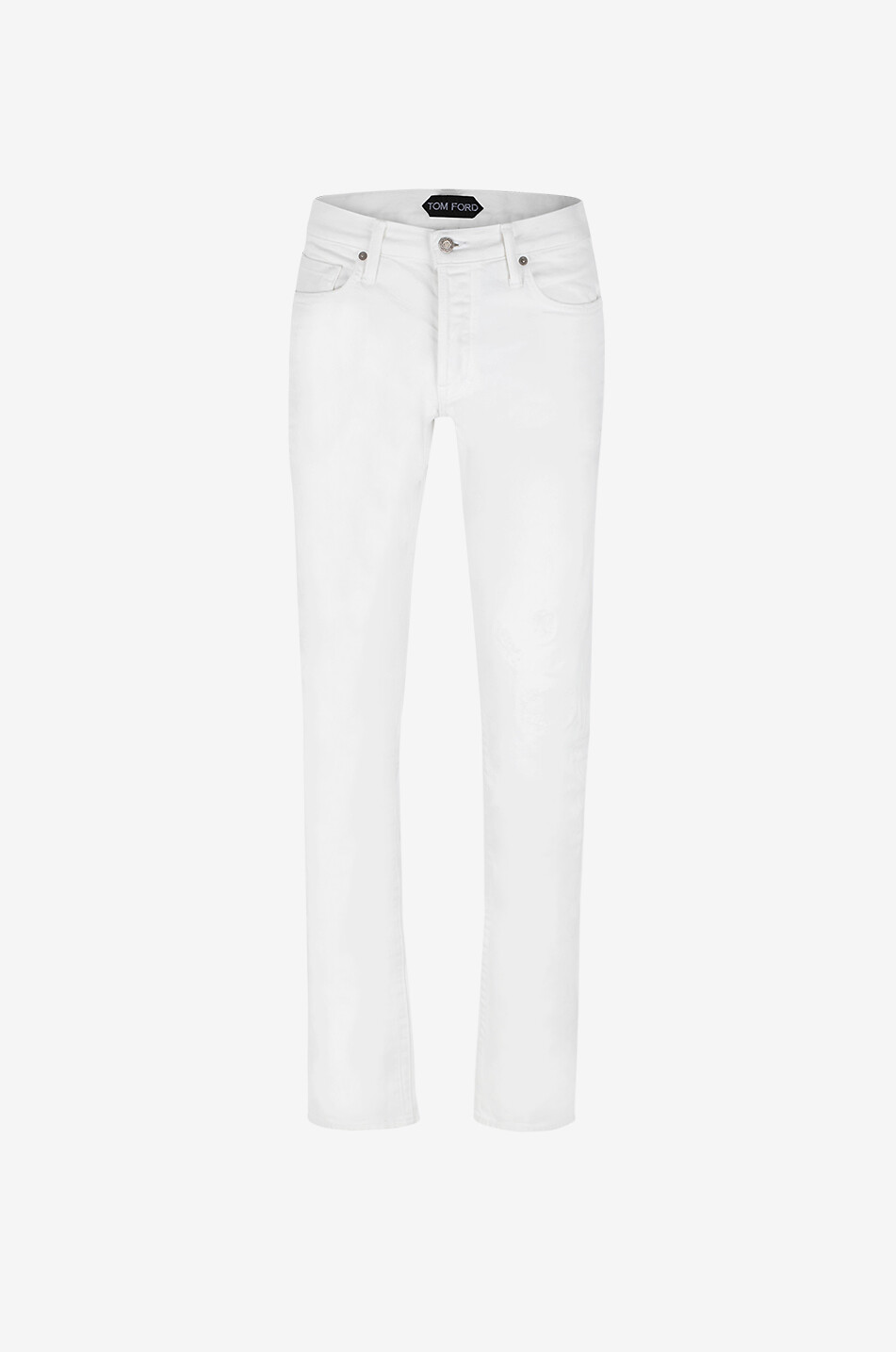TOM FORD Used-Look Jeans im Slim Fit Aged White Gum Herren CREMEFARBEN 1
