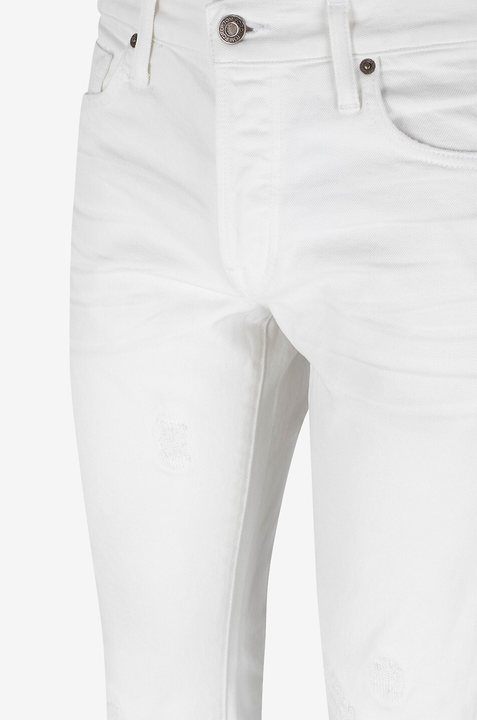 TOM FORD Used-Look Jeans im Slim Fit Aged White Gum Herren CREMEFARBEN 3