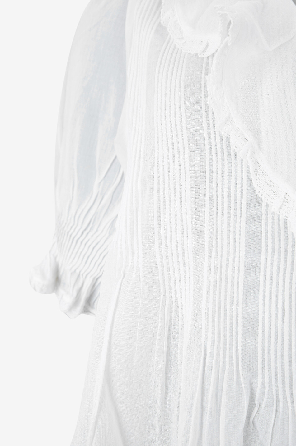 DÔEN Henri voile top with pintucks Women WHITE 3