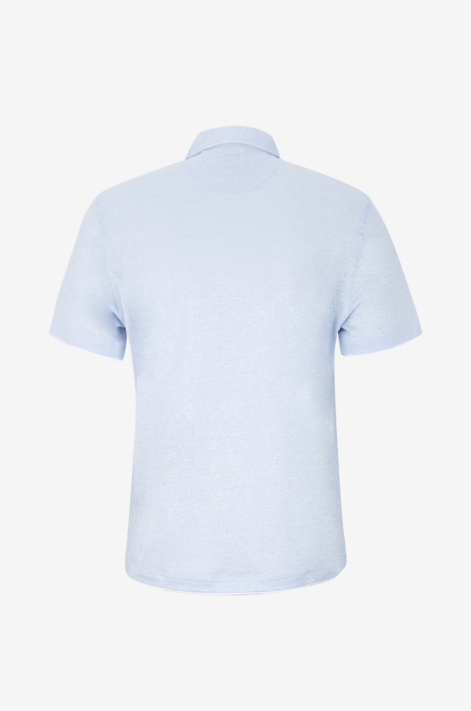 FEDELI Polo manches courtes en lin et coton Janik Homme BLEU CLAIR 2