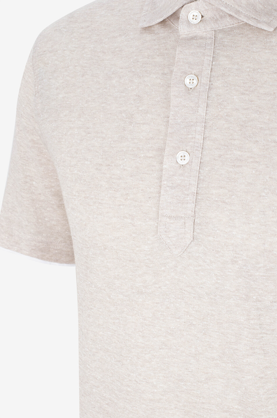 FEDELI Polo manches courtes en lin et coton Janik Homme MARRON 3