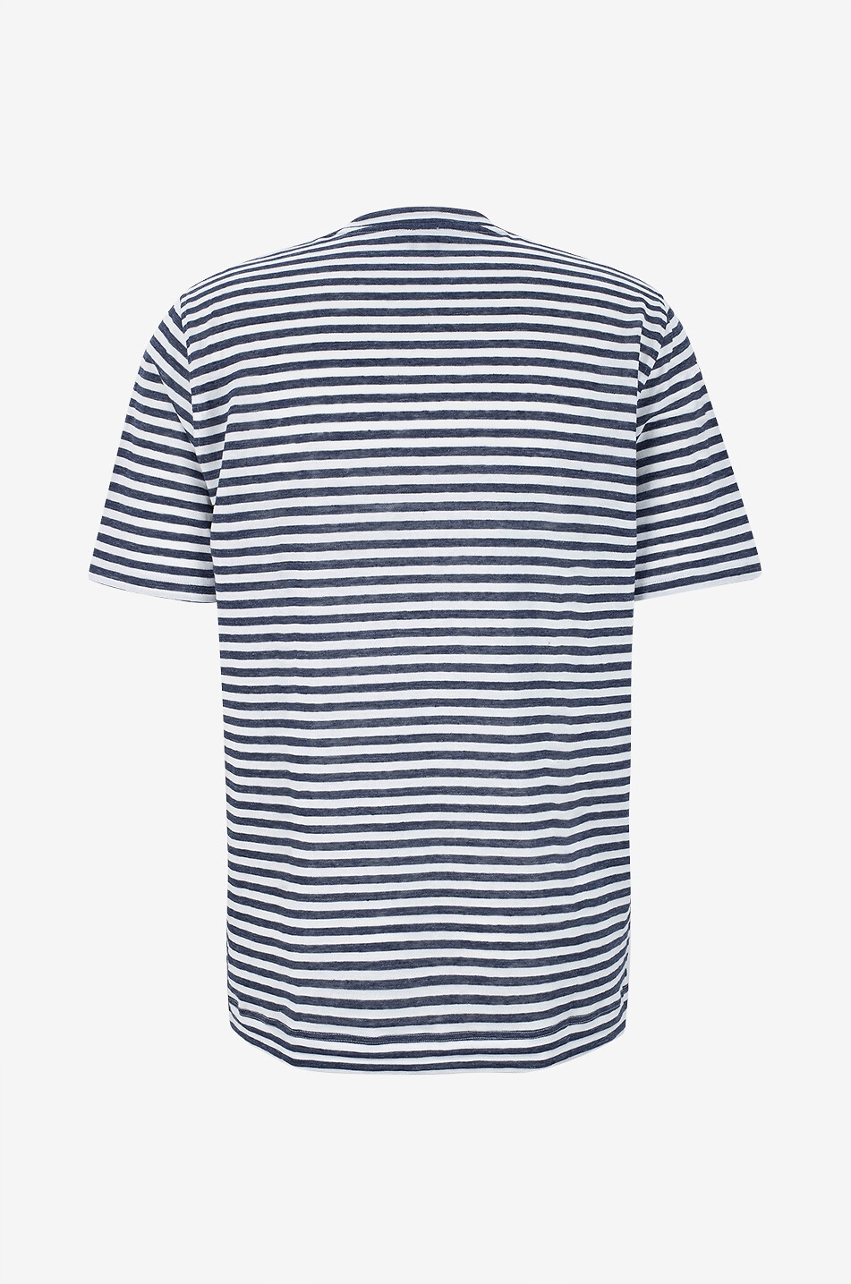 FEDELI T-shirt rayé en lin mélangé Extra Homme BLEU FONCE 2