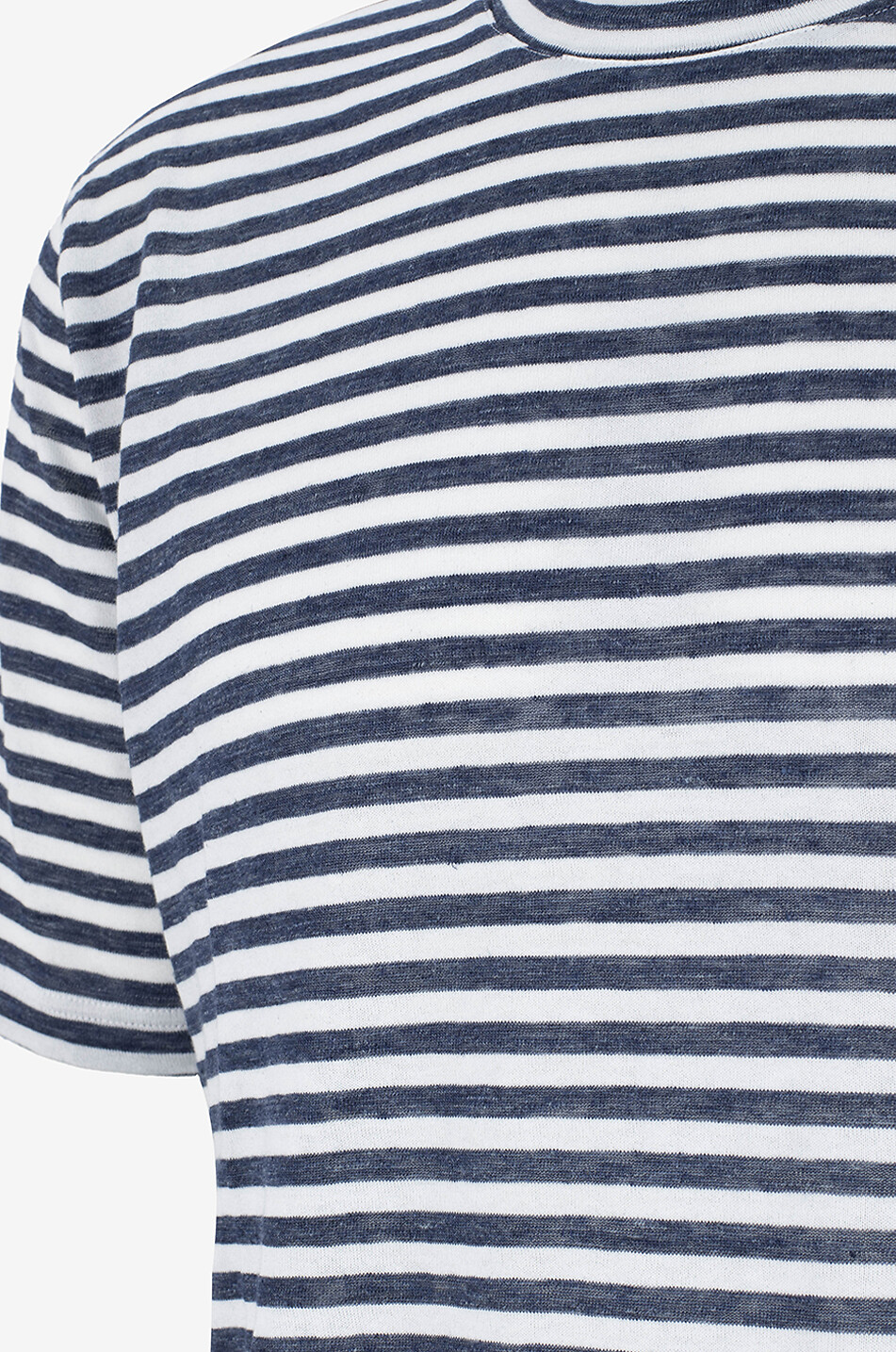 FEDELI T-shirt rayé en lin mélangé Extra Homme BLEU FONCE 3
