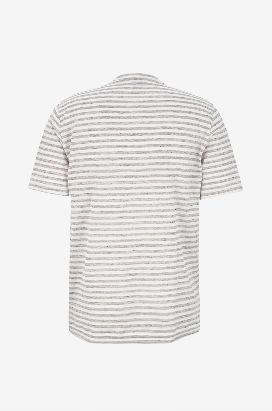 FEDELI T-shirt rayé en lin mélangé Extra Homme MARRON 2
