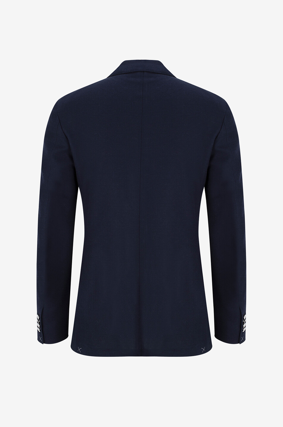 JACOB COHEN Zweireihiger schmaler Blazer aus Seide und Baumwolle Herren DUNKELBLAU 2