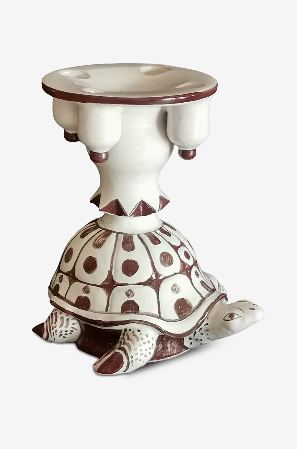 LES OTTOMANS An Italian Heritage turtle ceramic candle holder Home WHITE 1