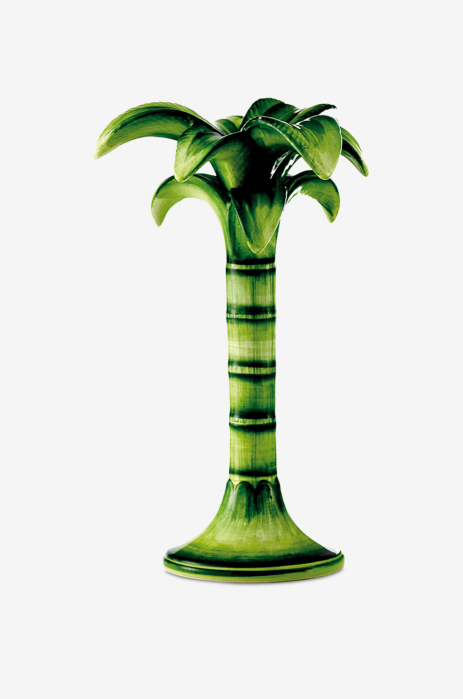 Palm Medium ceramic candle holder