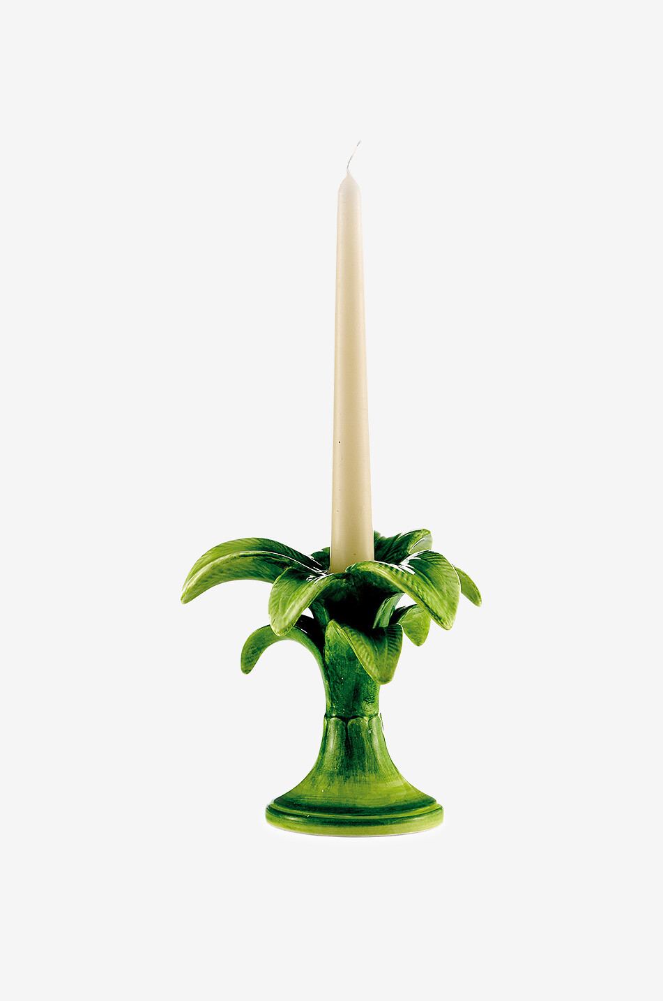 Palm Small ceramic candle holder