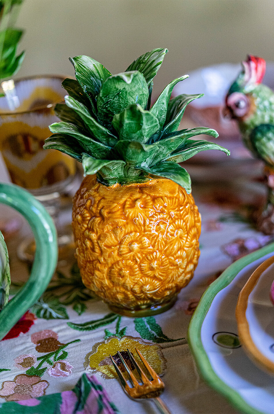 Kerzenständer aus Keramik Pineapple