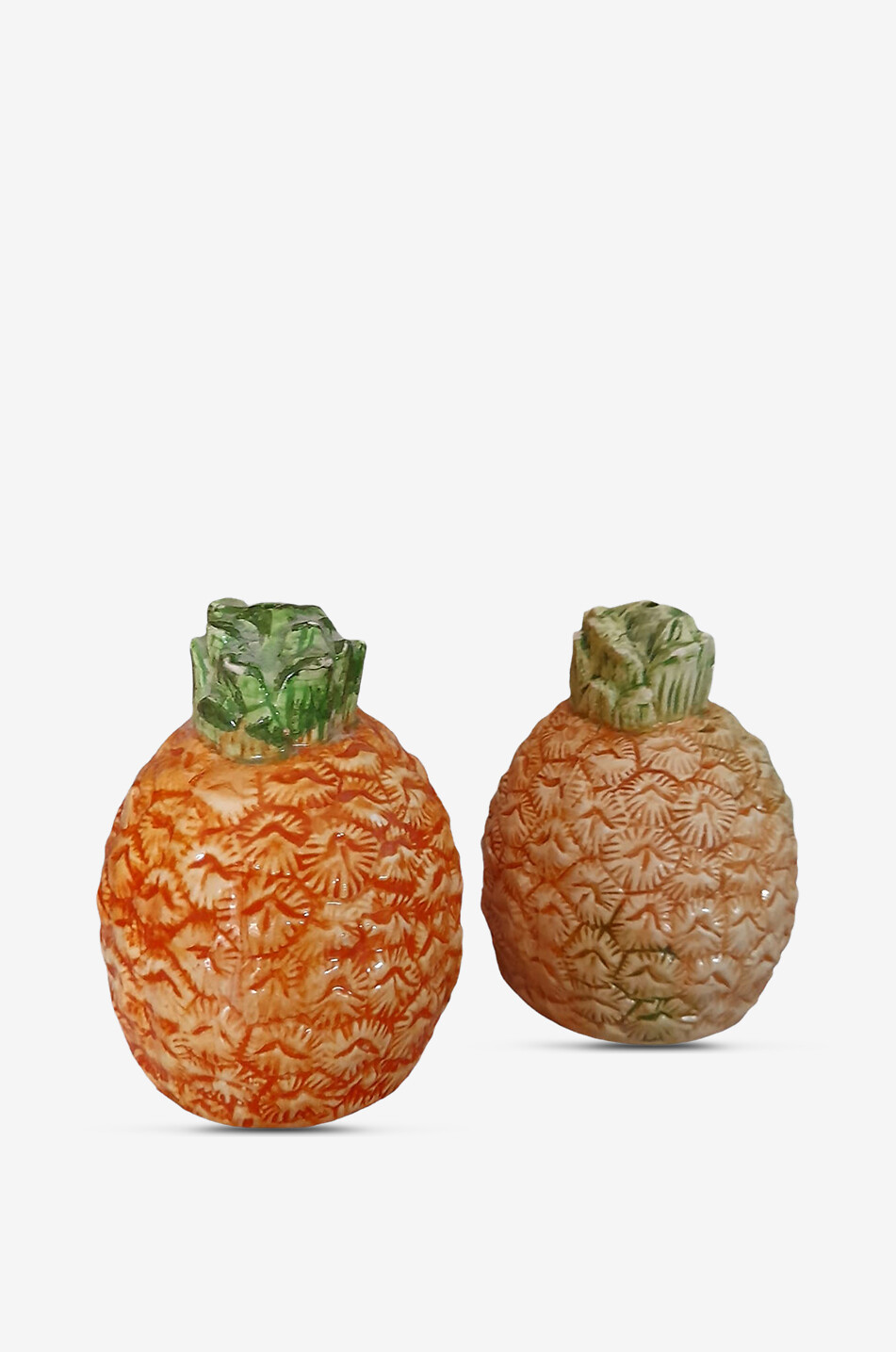 Pineapple ceramic salt and pepper shakers