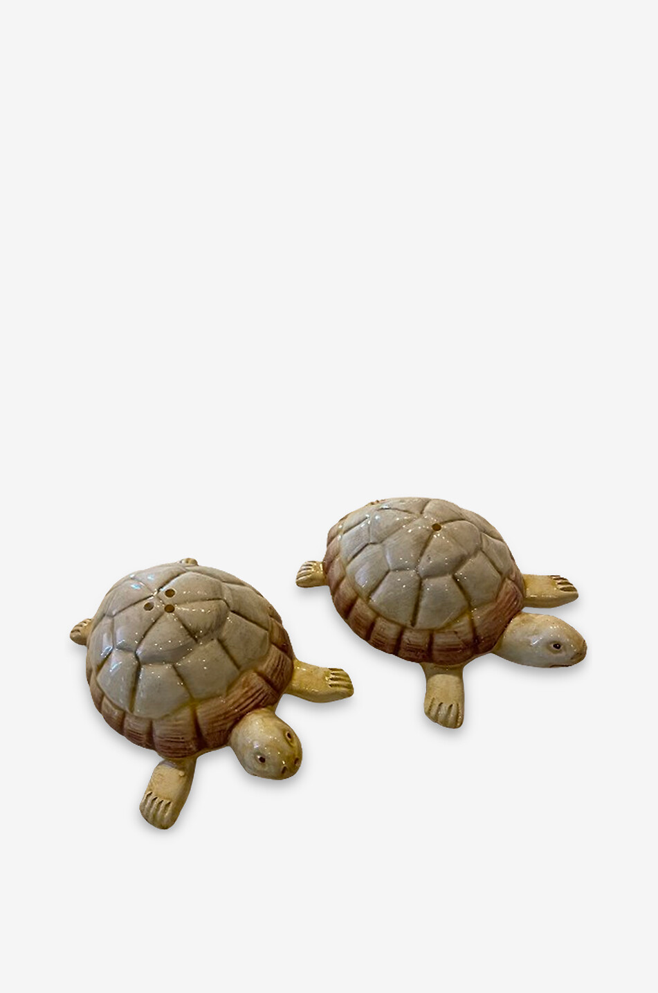 LES OTTOMANS Salière et poivrière en céramique Turtle Maison BEIGE 1