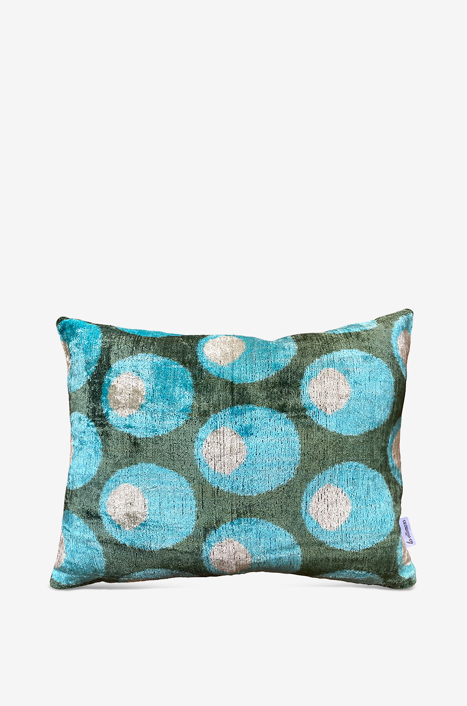 Kissen aus Seide und Baumwolle Dots