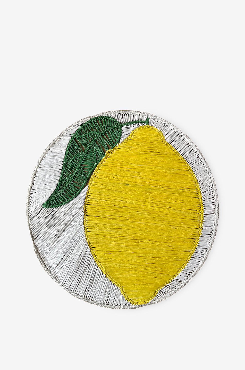 Lemon raffia place mat