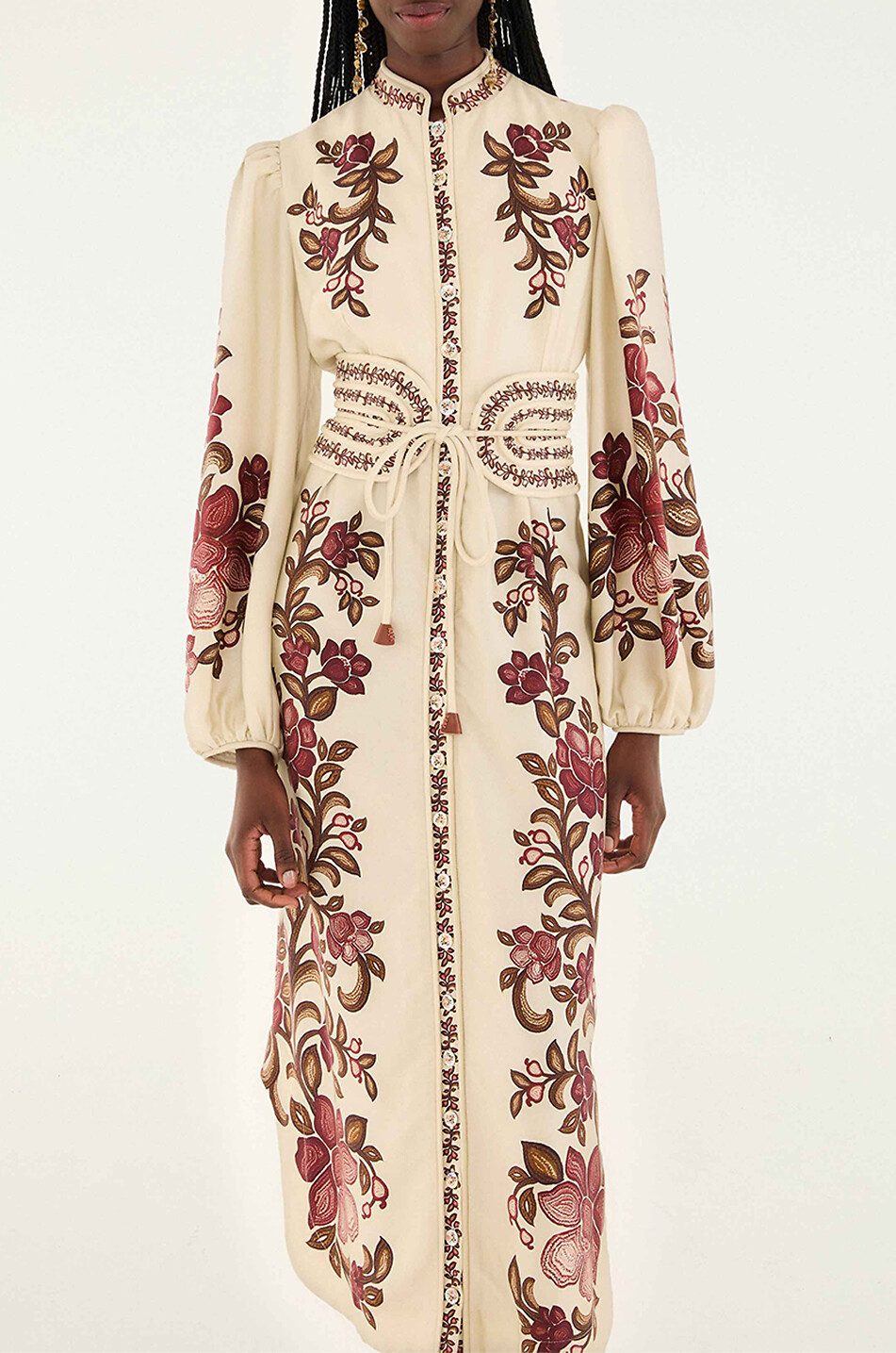 FARM RIO Renata floral twill midi shirt dress Women MULTI COLOURED 3