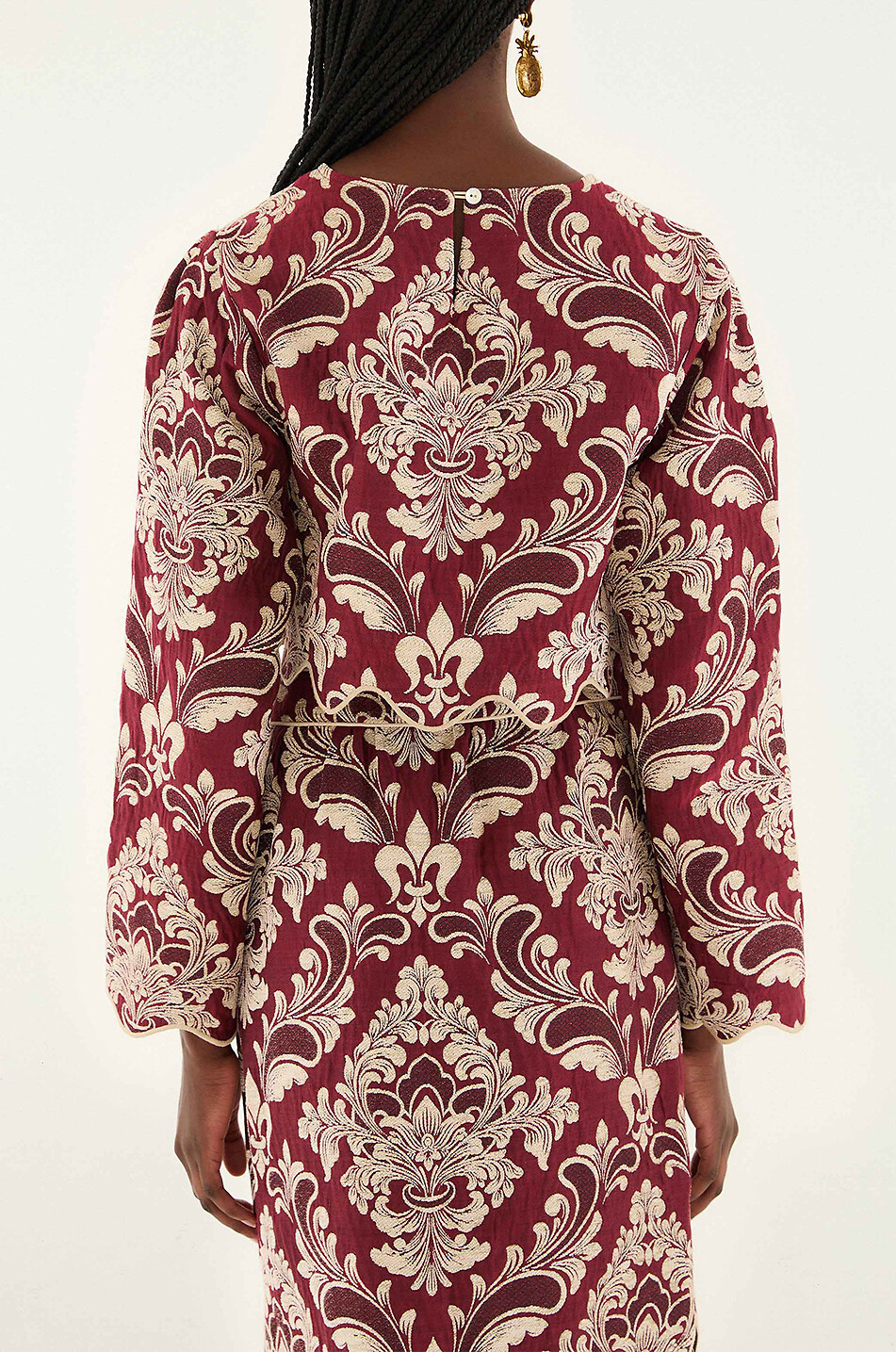 FARM RIO Top raccourci en jacquard fleuri Waves Femme MULTICOLORE 4