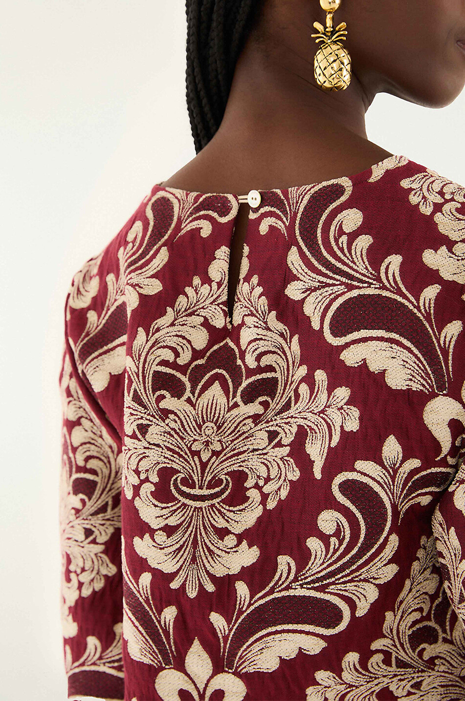 FARM RIO Top raccourci en jacquard fleuri Waves Femme MULTICOLORE 5