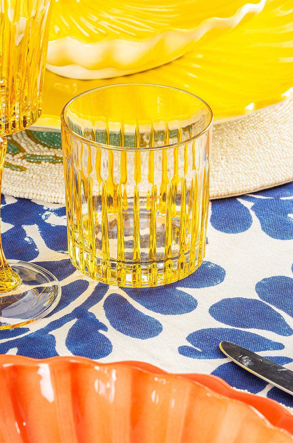 LES OTTOMANS Kristallglas Haus GELB 2