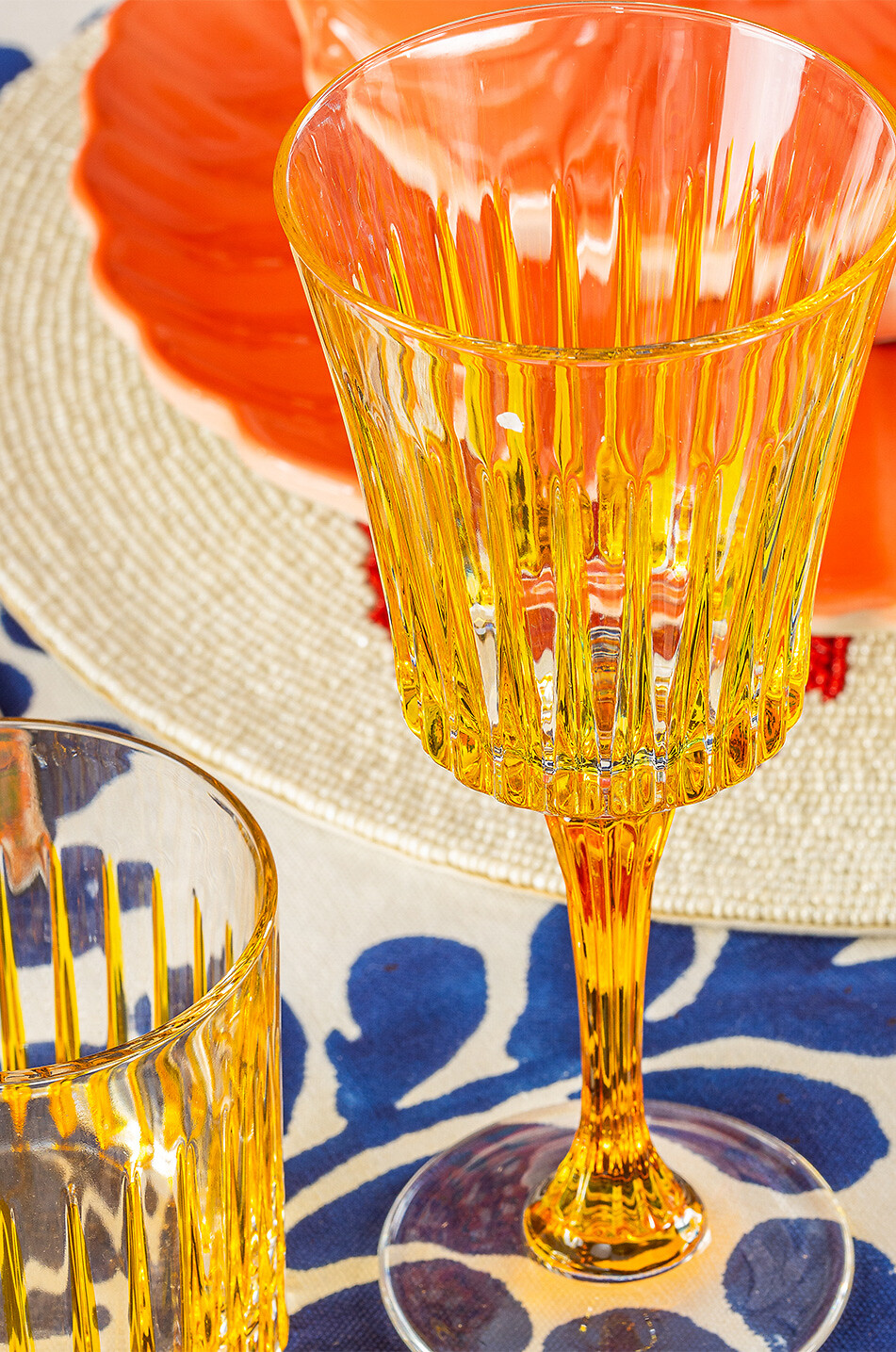 Crystal wine glass