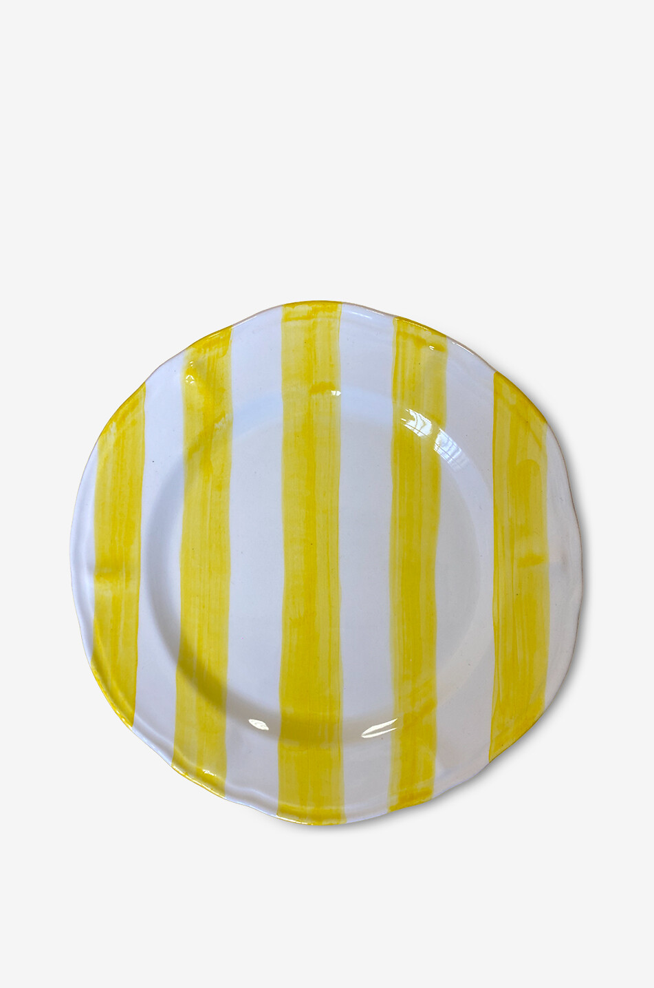 Striped ceramic plate
