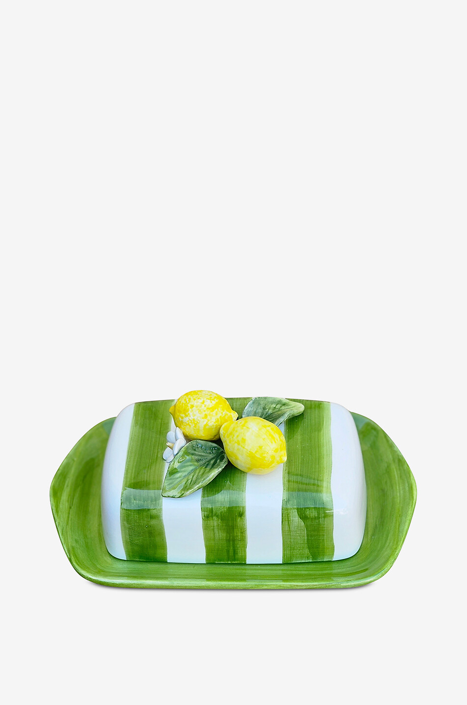 LES OTTOMANS Lemon ceramic butter dish Home GREEN 1