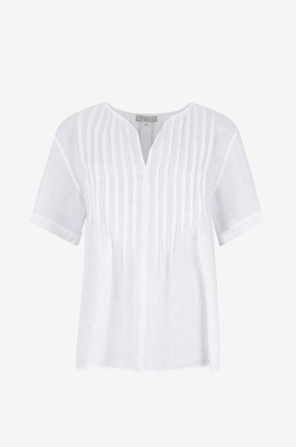 Brooklin linen short-sleeved blouse