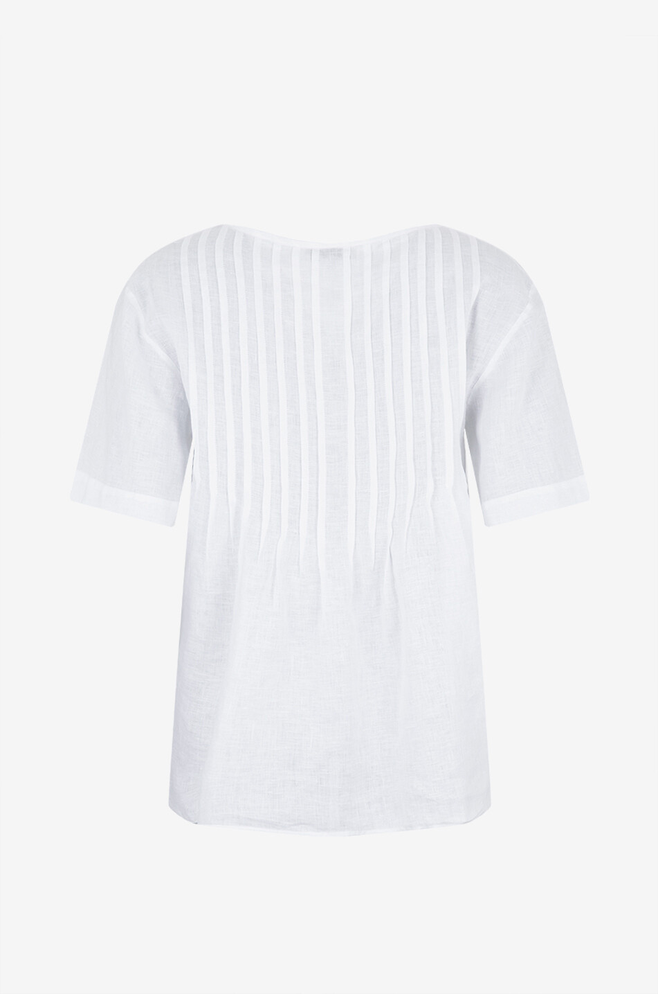 Kurzärmelige Bluse aus Leinen Brooklin
