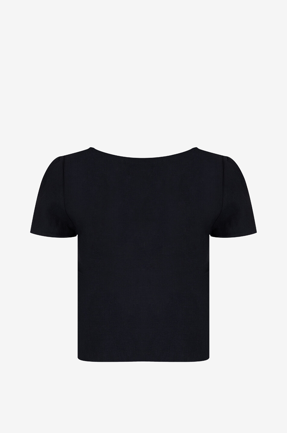 ARKITAIP Kurzarm-Leinenbluse zum Knoten Laurene Damen SCHWARZ 2