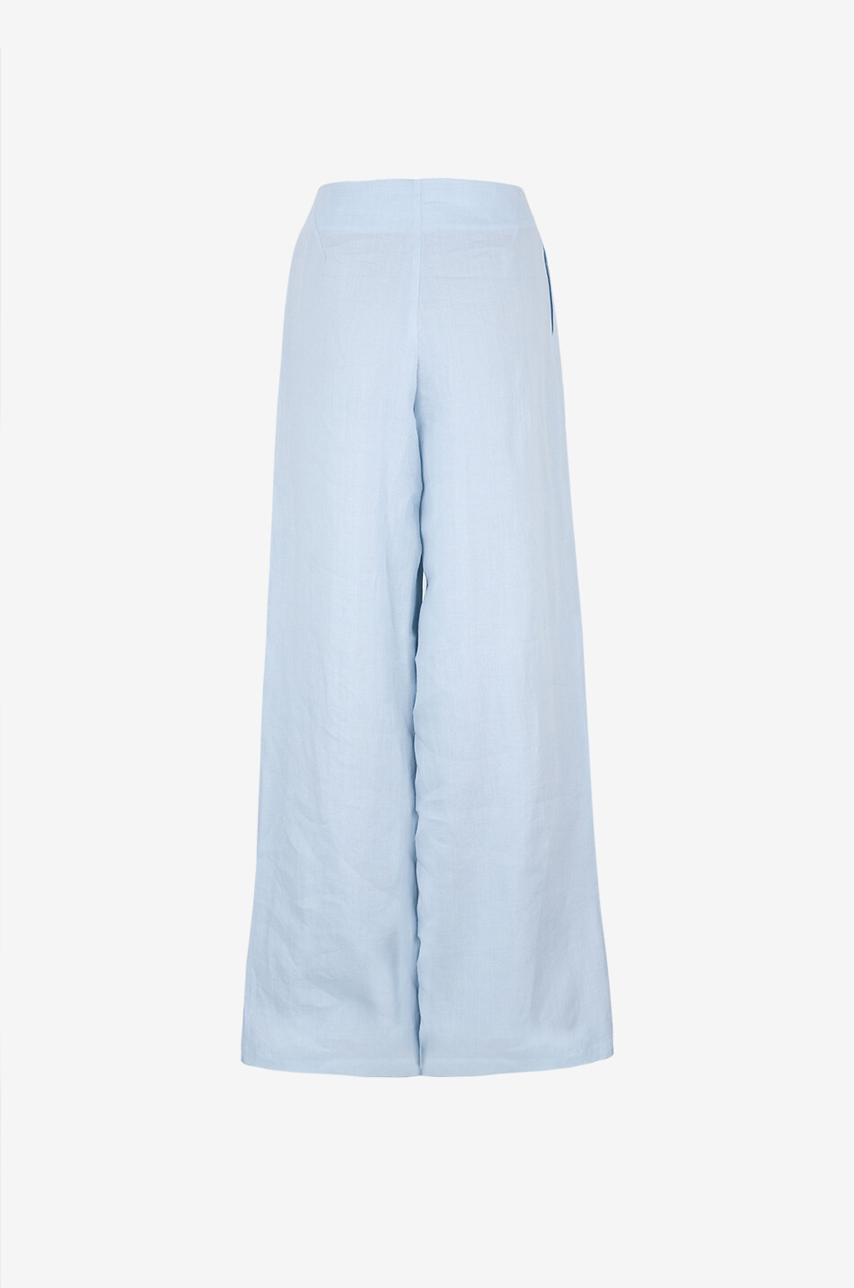 ERMANNO SCERVINO Pantalon large en lin fluide Femme BLEU CLAIR 2