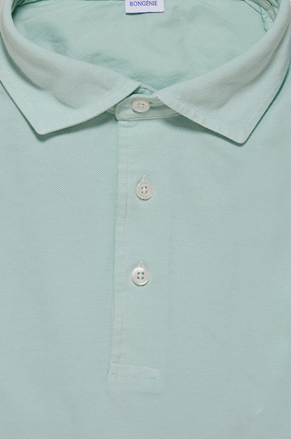 BONGÉNIE Polo à manches courtes en coton piqué Homme VERT CLAIR 2