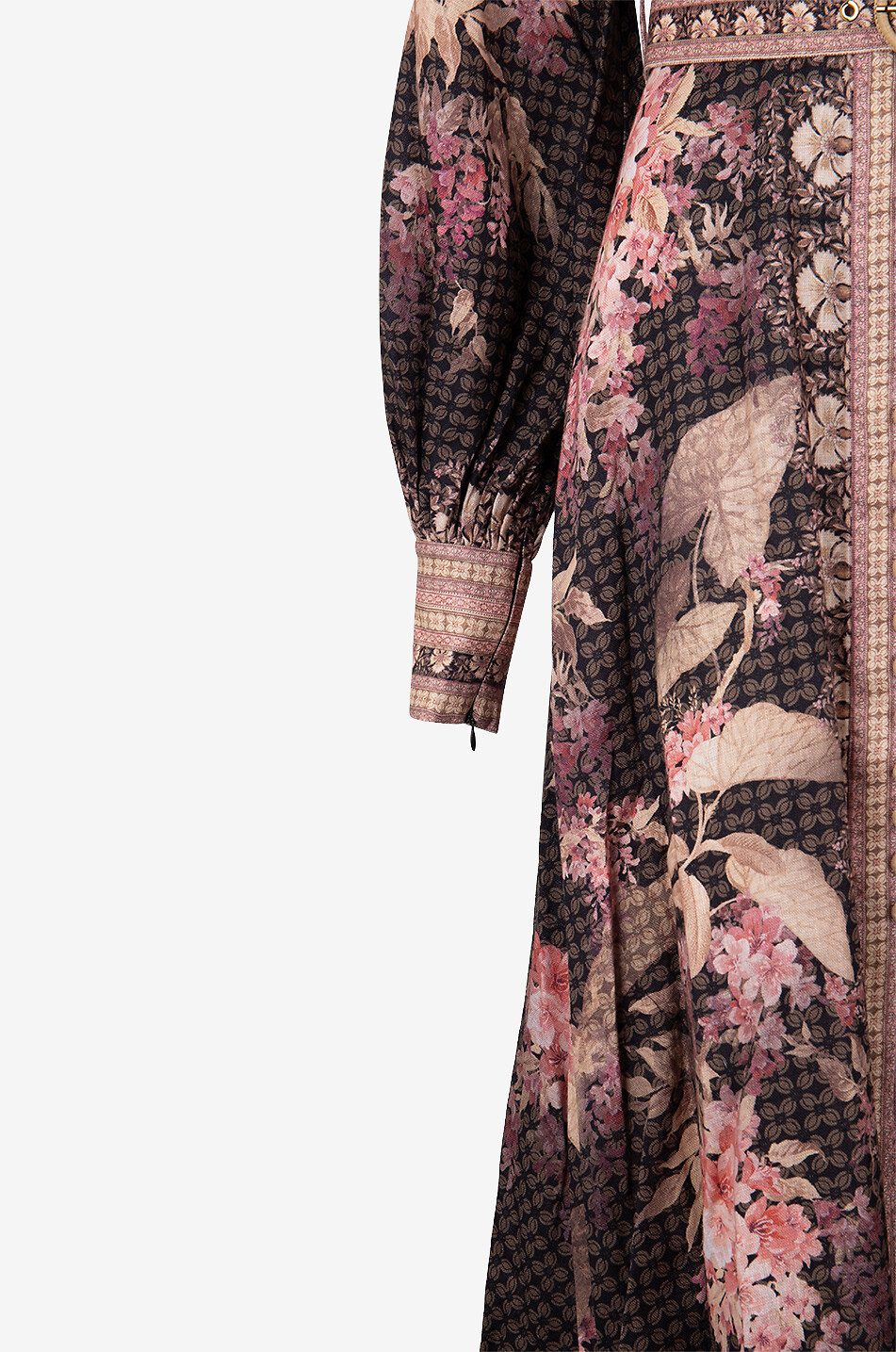 ZIMMERMANN Illuminate floral linen midi shirt dress Women BLACK 3