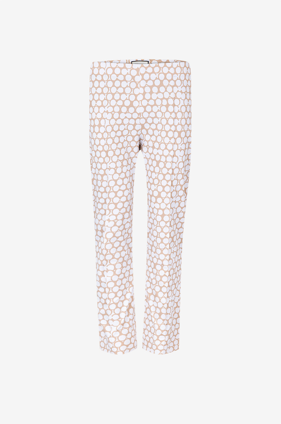 SEDUCTIVE Pantalon imprimé pois Capri Femme Beige moyen 1
