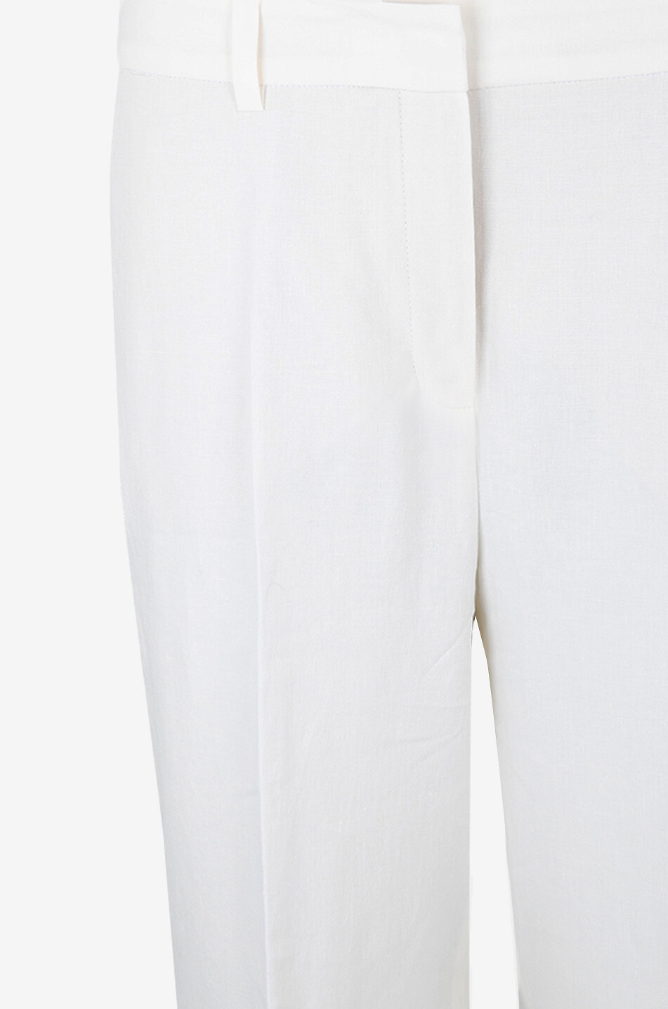 SEDUCTIVE Pantalon large taille haute en lin Domenica Femme BLANC 3
