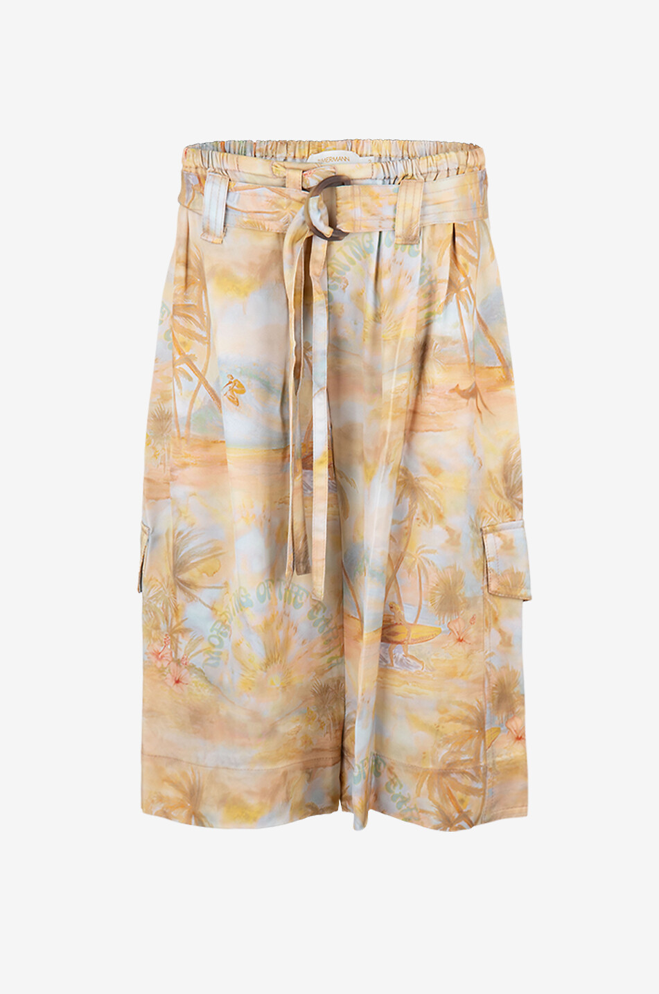 ZIMMERMANN Twill-Bermudashorts mit Print Balance Damen [akeneo-beigefonce] 1