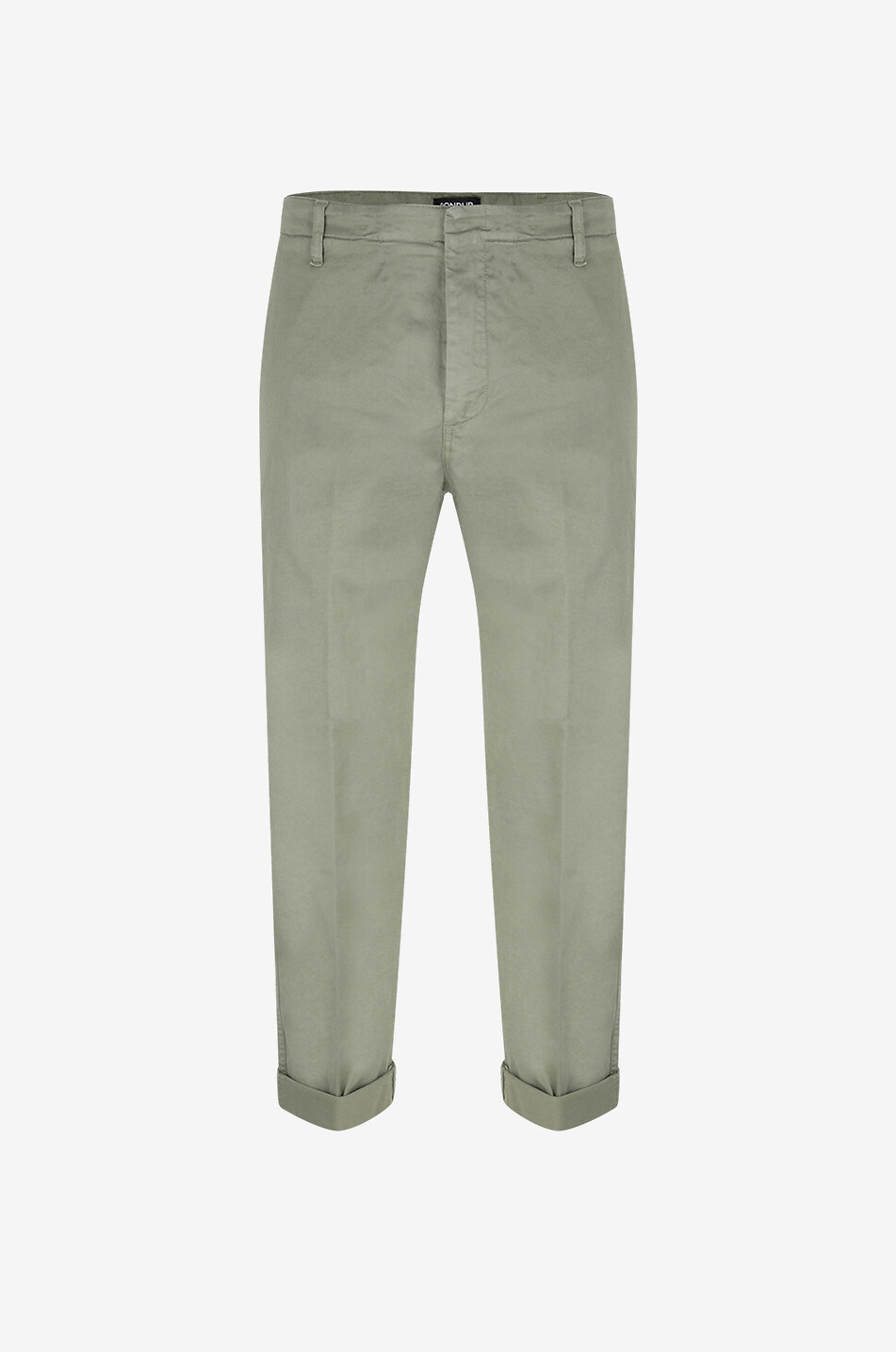 Zyan cotton tapered chino trousers