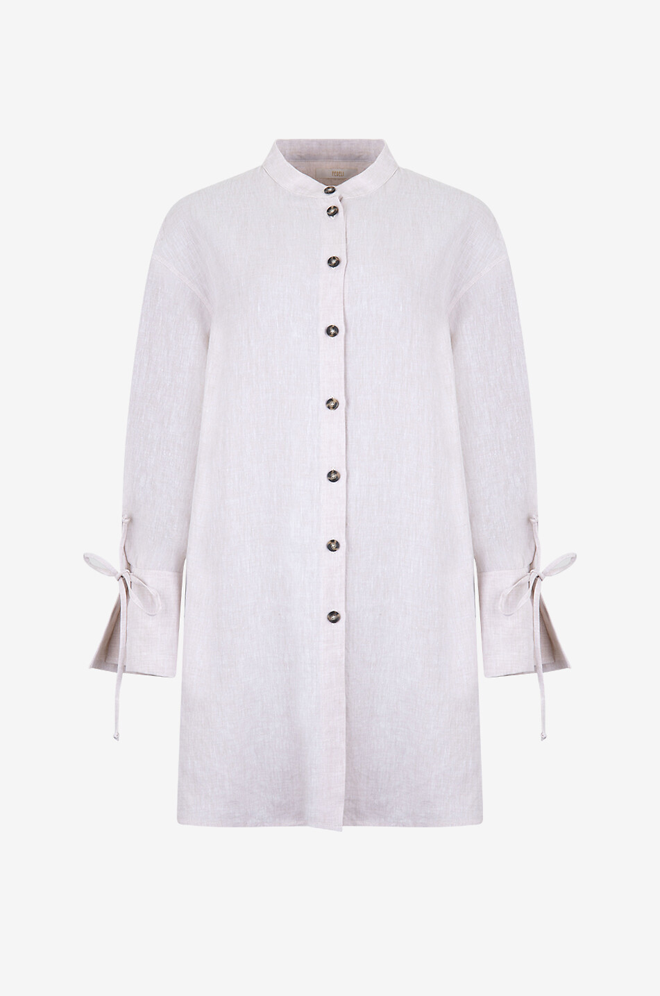 FEDELI Langärmeliges Hemd aus Leinen Ade Delavè Damen BEIGE 1