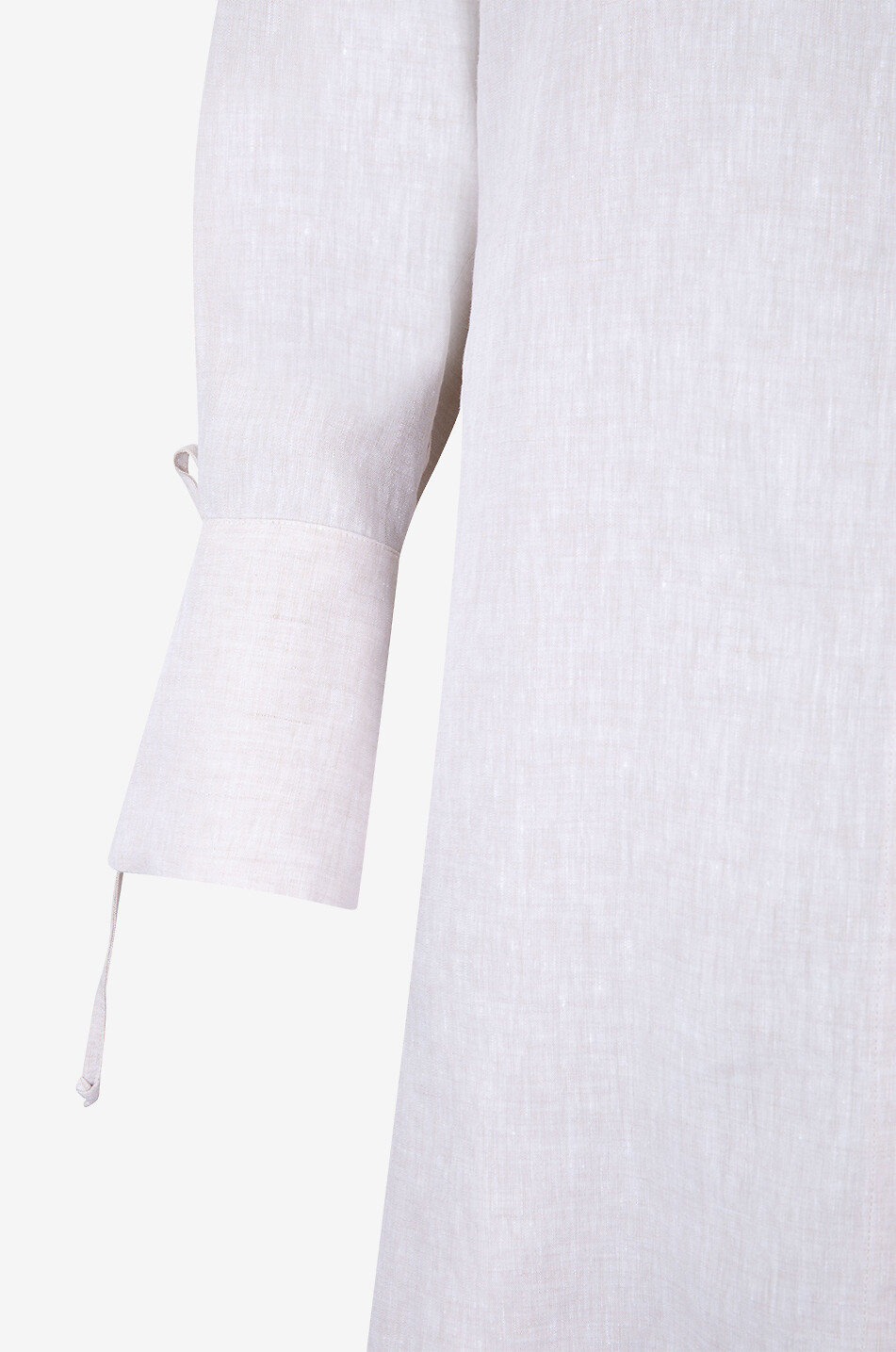 FEDELI Langärmeliges Hemd aus Leinen Ade Delavè Damen BEIGE 3