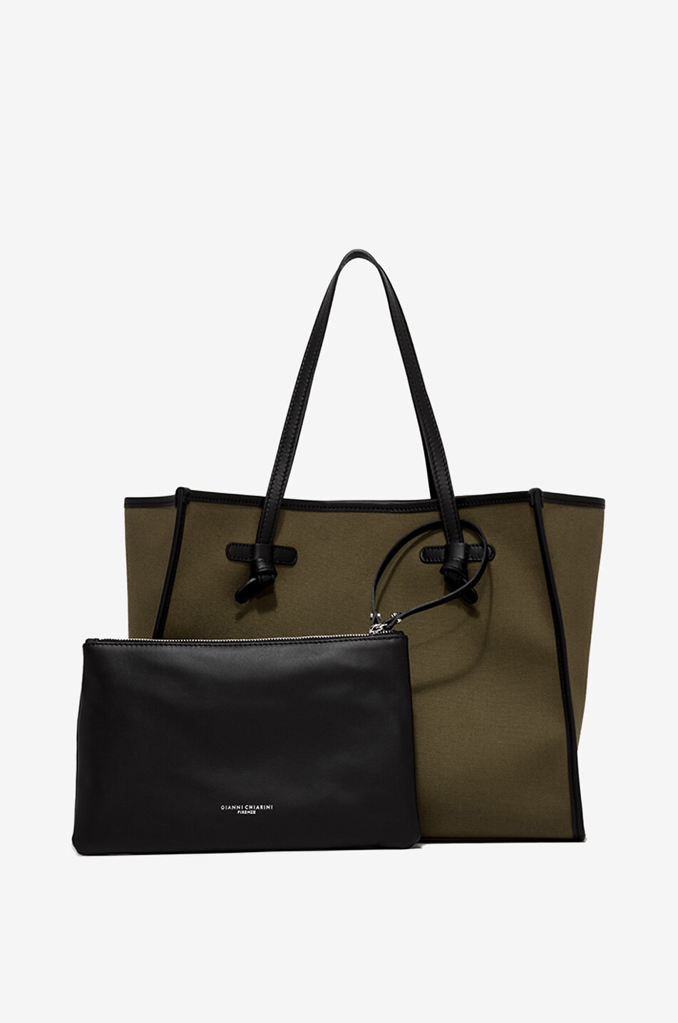GIANNI CHIARINI Shopper aus Canvas und Leder Marcella Damen KHAKI 2