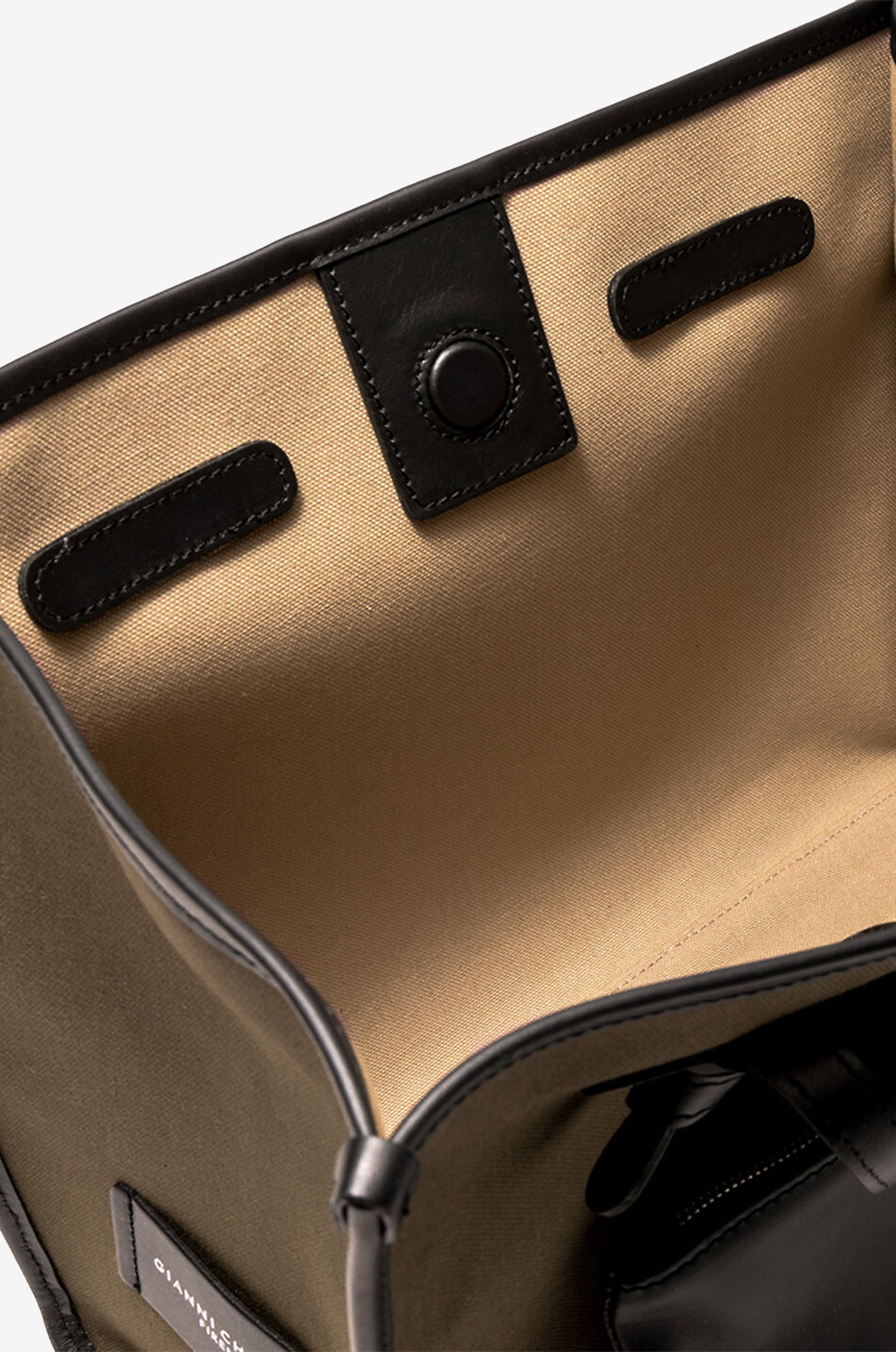 GIANNI CHIARINI Shopper aus Canvas und Leder Marcella Damen KHAKI 4
