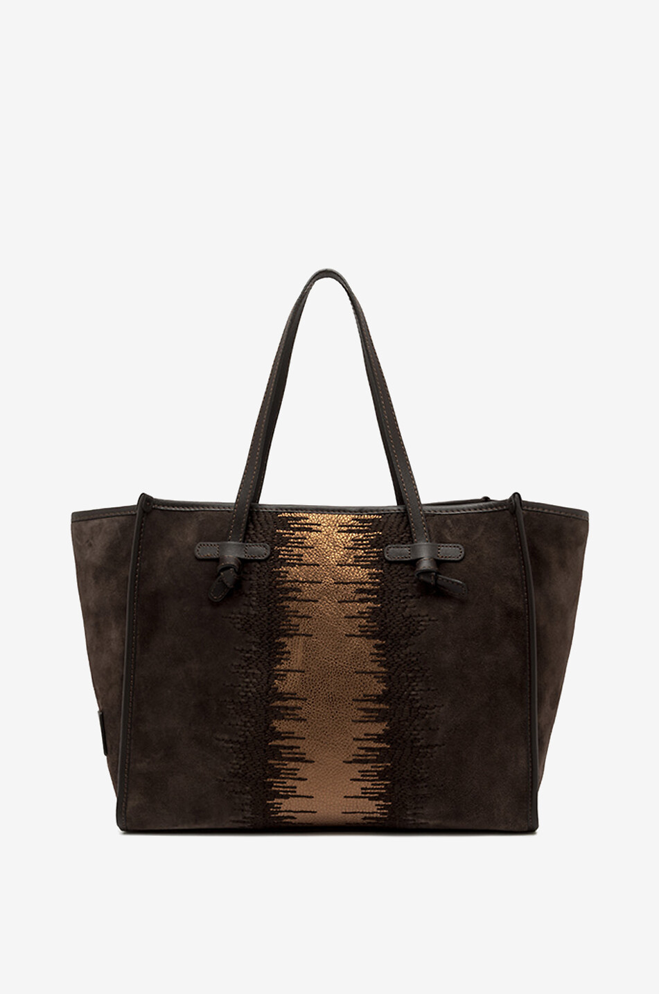 Shopper aus Wildleder mit goldenem Motiv Marcella GIANNI