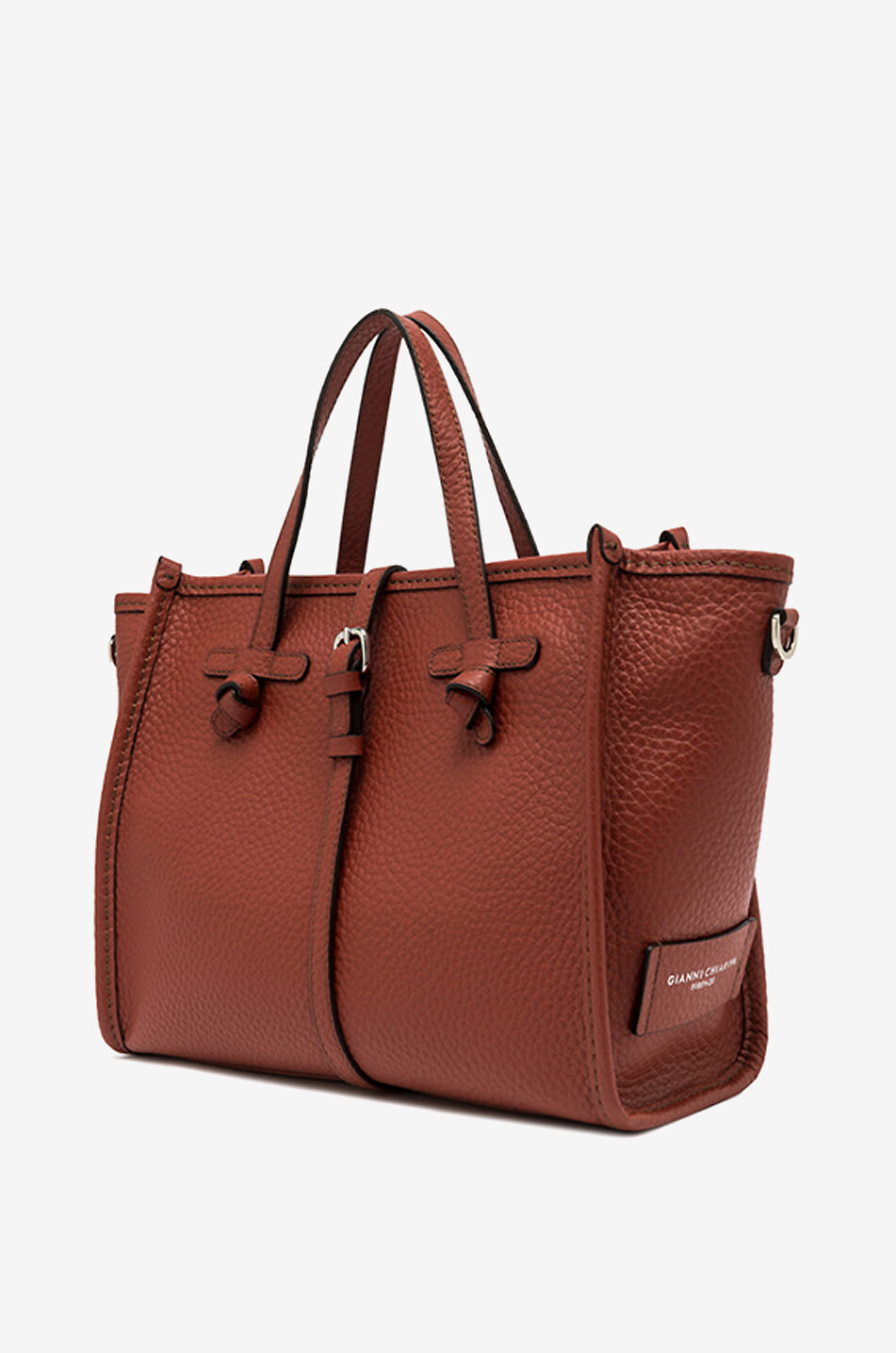 GIANNI CHIARINI Cabas en cuir grainé Miss Marcella 32 Femme ORANGE FONCÉ 2