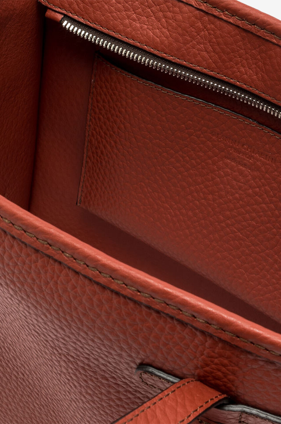 GIANNI CHIARINI Cabas en cuir grainé Miss Marcella 32 Femme ORANGE FONCÉ 3
