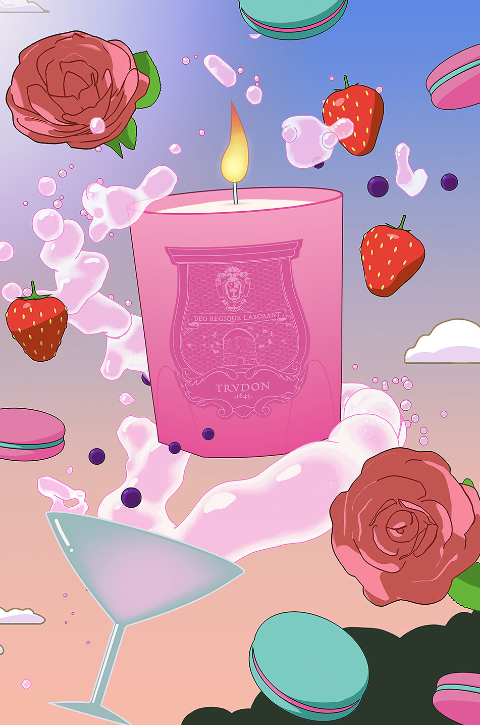 TRUDON Summer Haze scented candle - 270 g - Limited edition Home Colourless 3