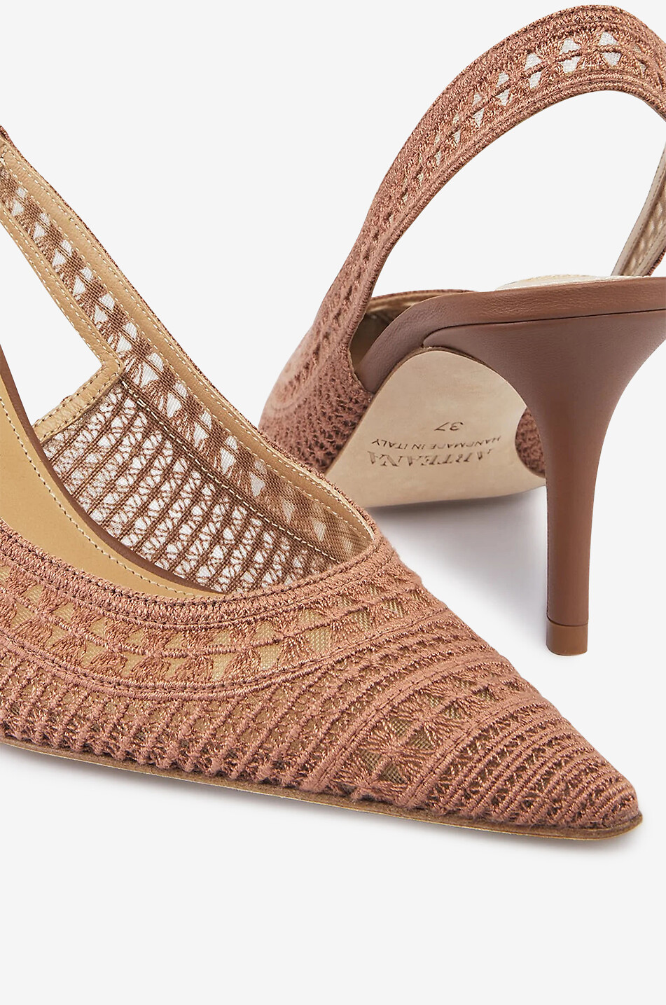 ARTEANA Escarpins à bride arrière en crochet Trieste 75 Femme MARRON CLAIR 5