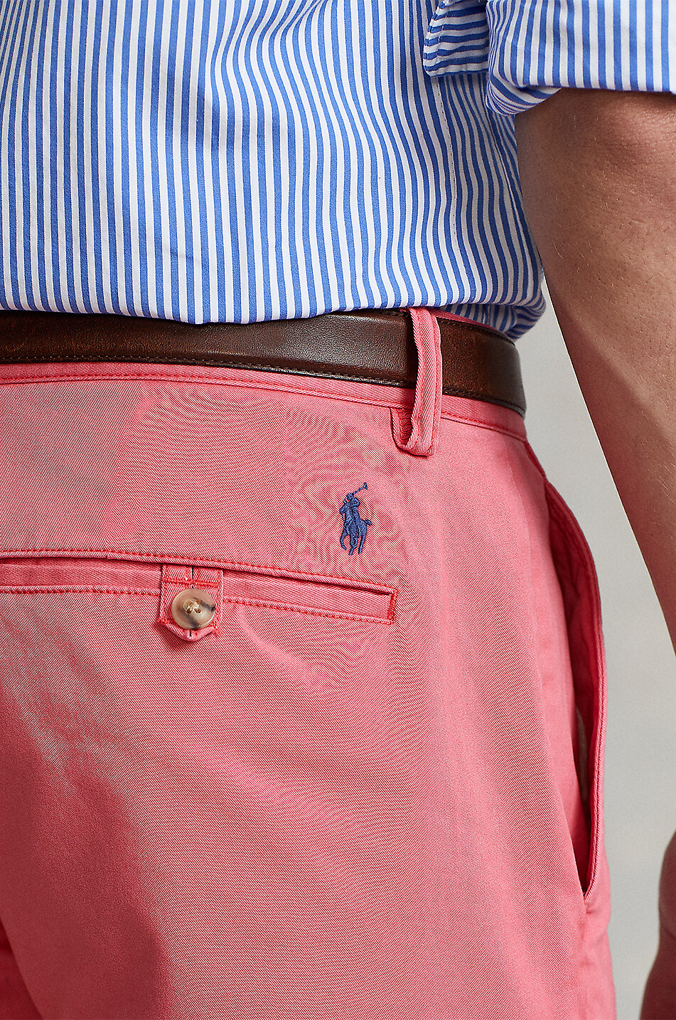 POLO RALPH LAUREN Pony straight fit cotton stretch shorts Men RED 5