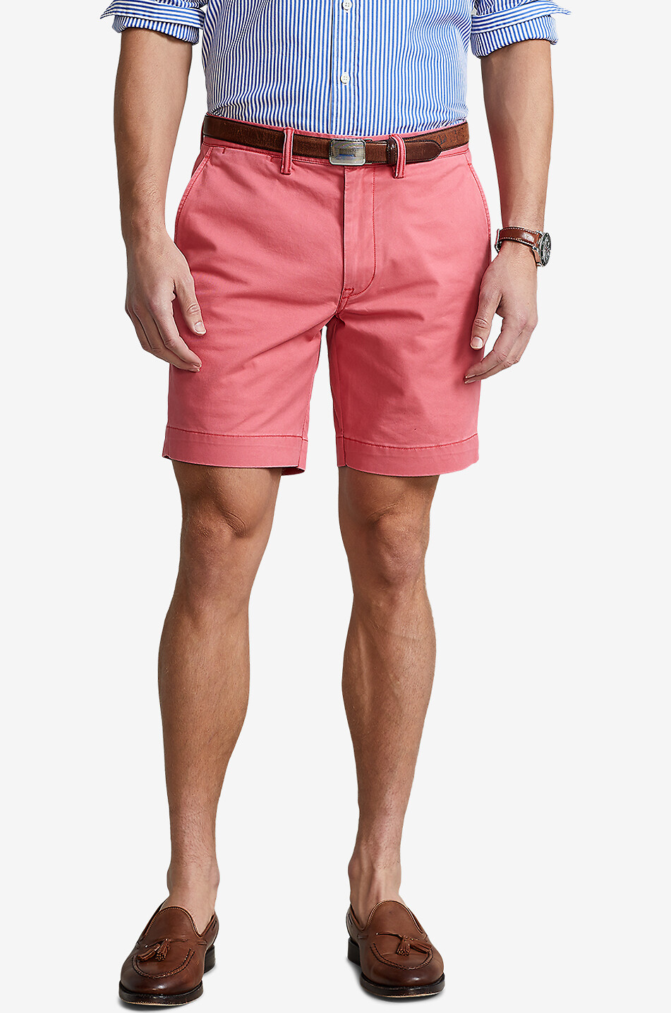 POLO RALPH LAUREN Pony straight fit cotton stretch shorts Men RED 2