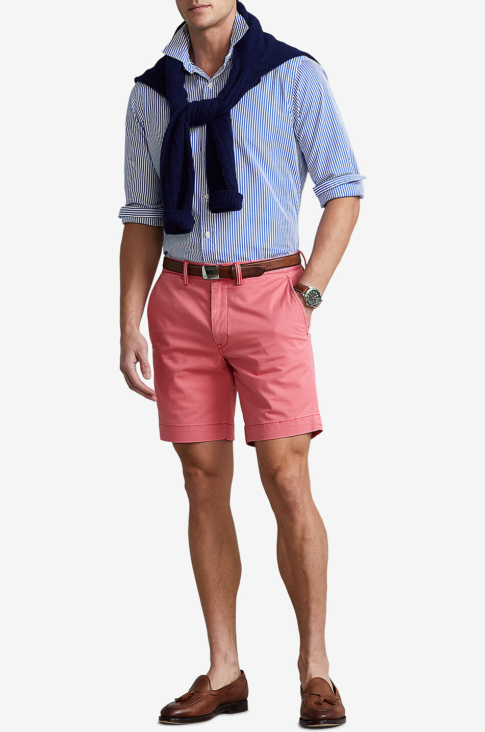 POLO RALPH LAUREN Pony straight fit cotton stretch shorts Men RED 4
